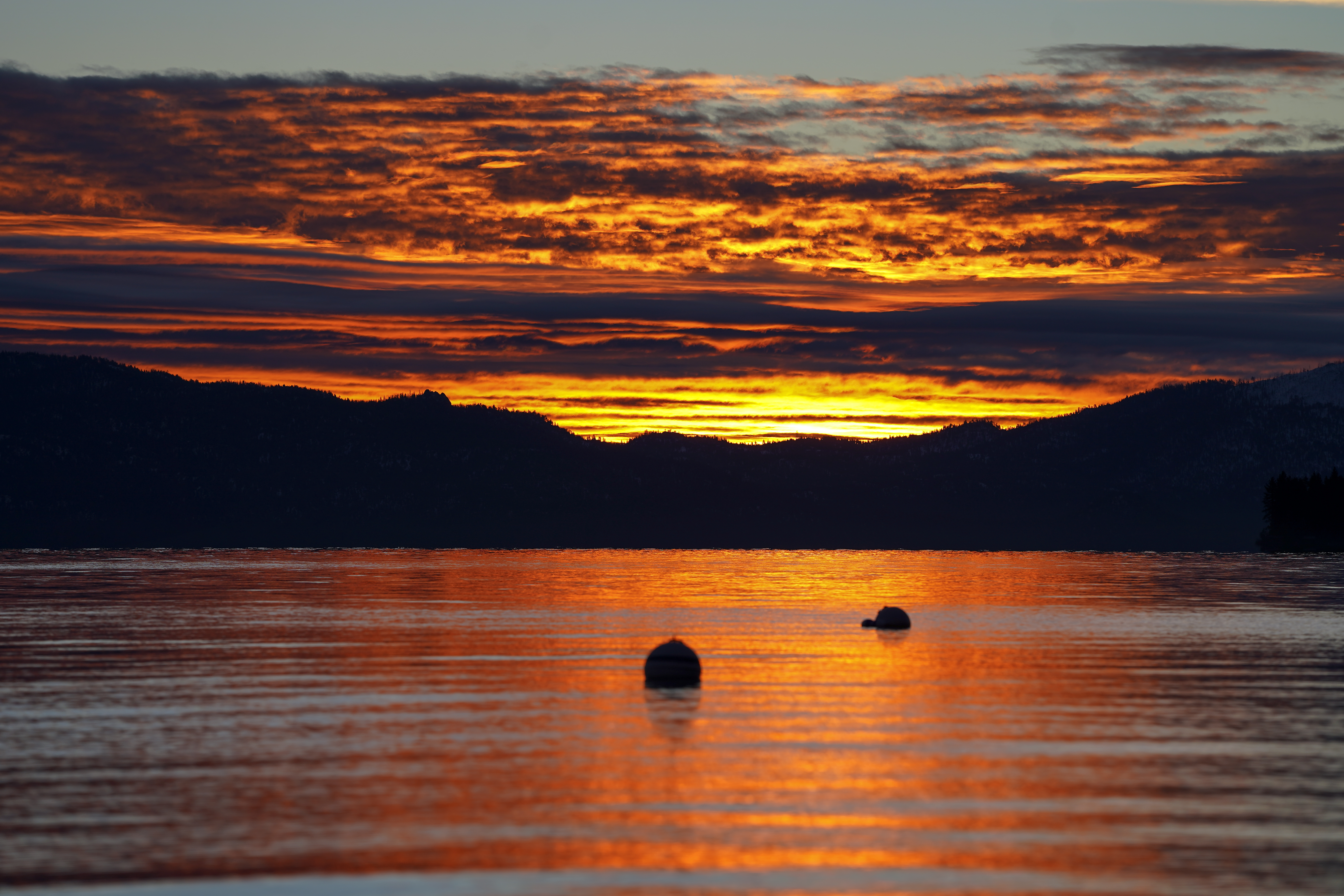 Winter sunrise at Homewood High and Dry Marina