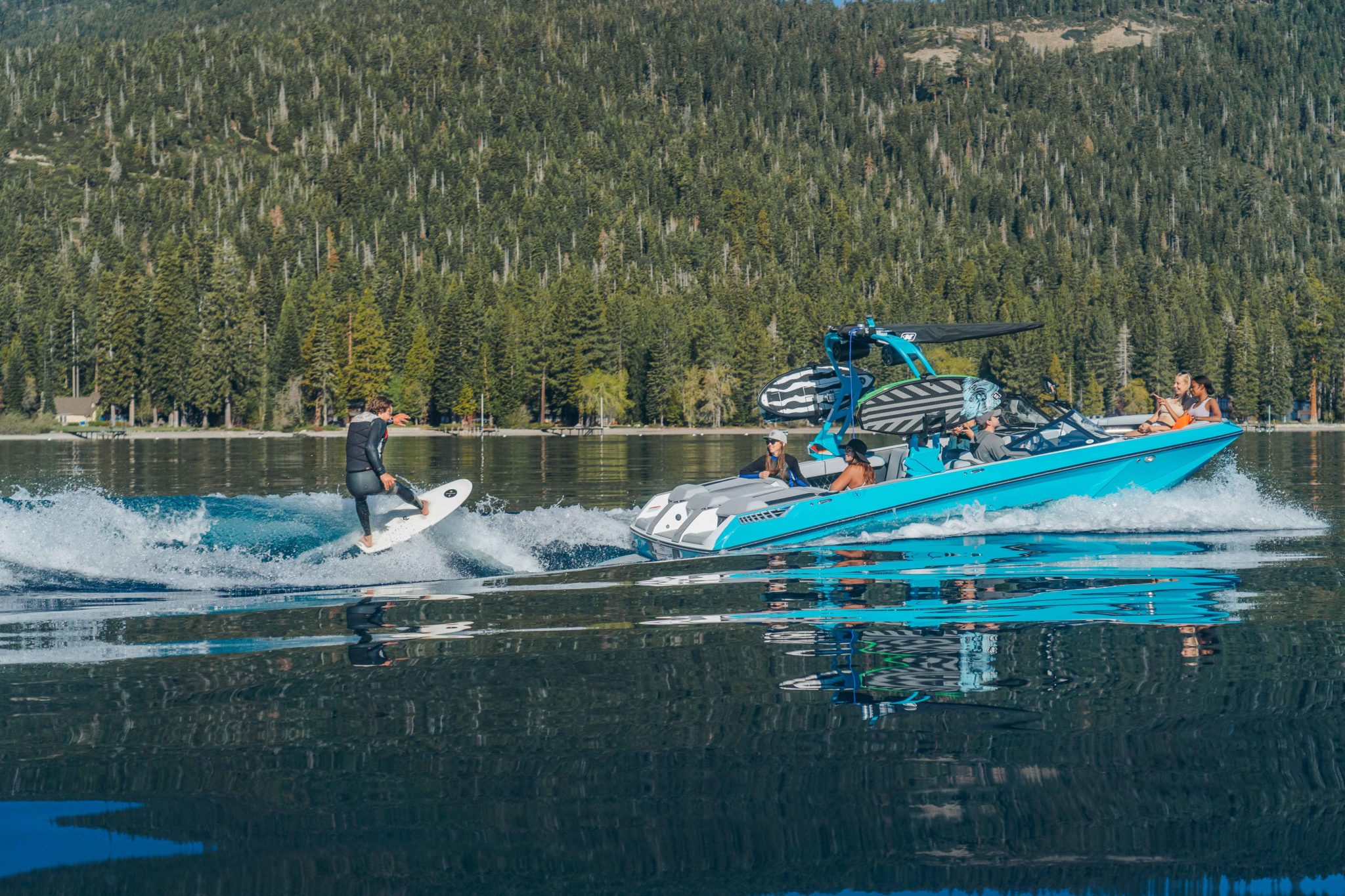Electric Boat in Lake Tahoe Homewood High & Dry Marina